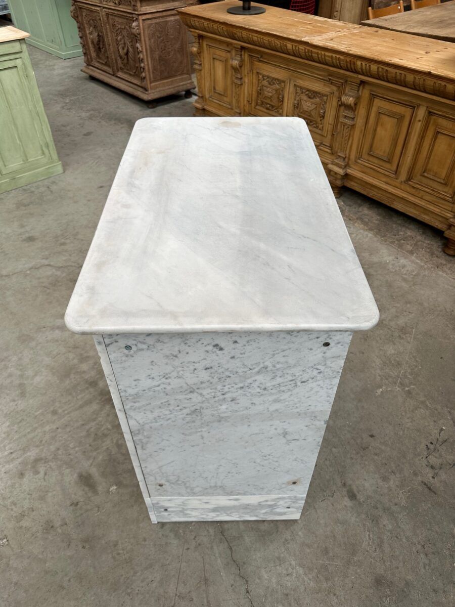 Bakery counter from the early 20th century in marble