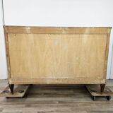 Art Decò chest of drawers in walnut burl with four drawers