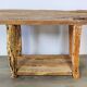 Petite console en bois brut ancien