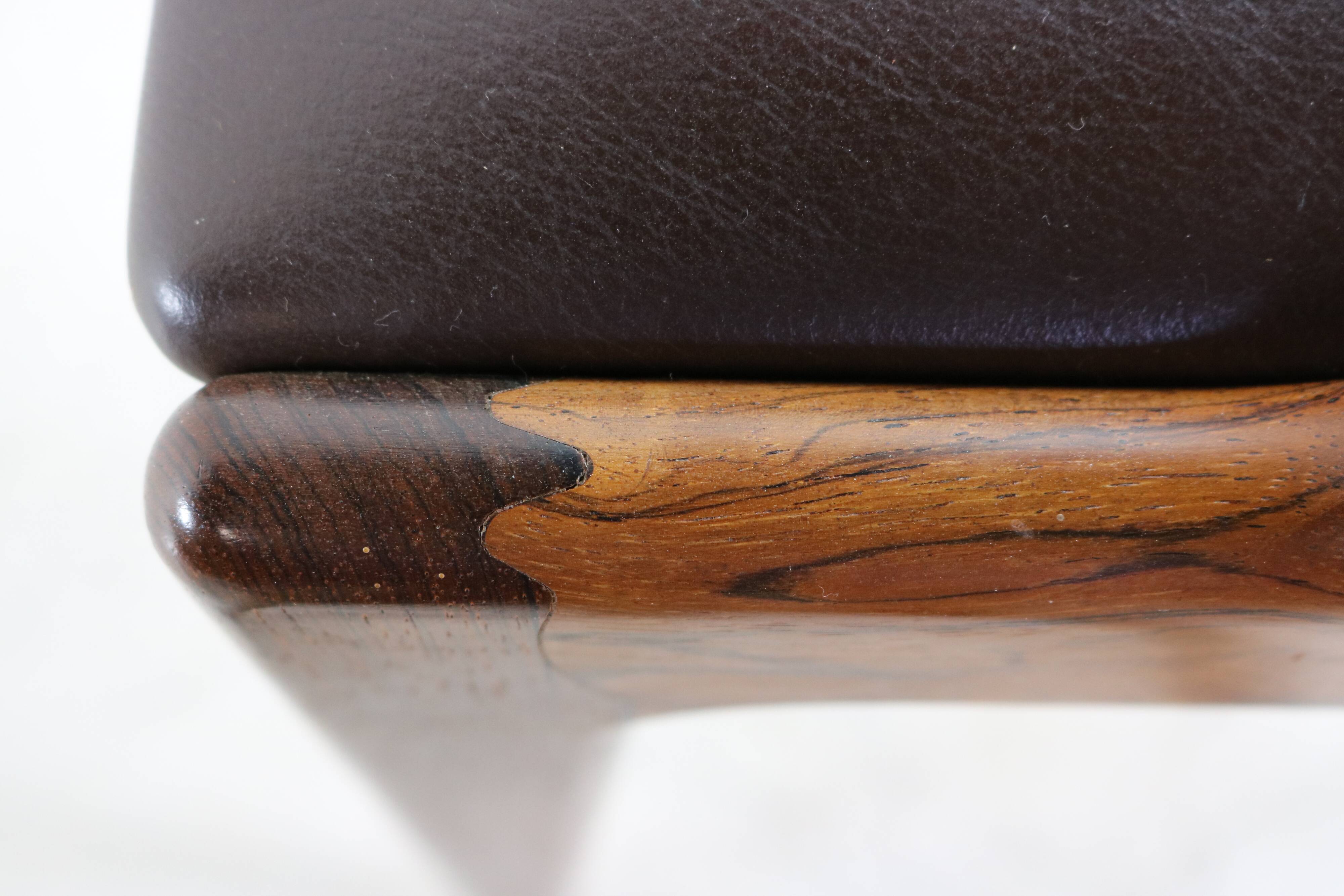 Grained rosewood danish design armchair by Johannes Andersen