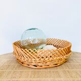 Antique rattan core basket