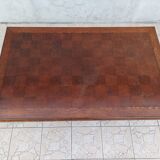 Brutalist art deco style oak table