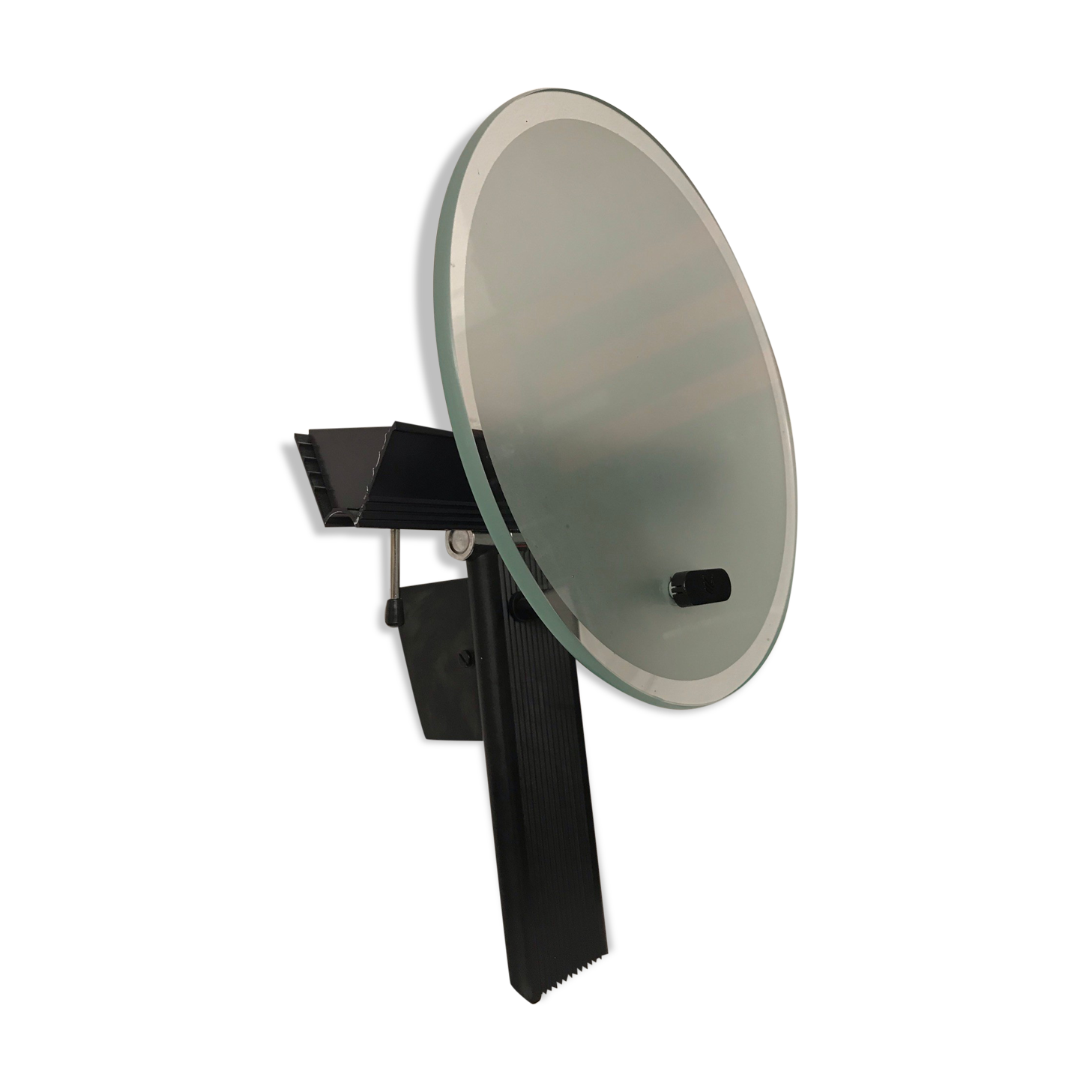 Glass and metal wall lamp 1980