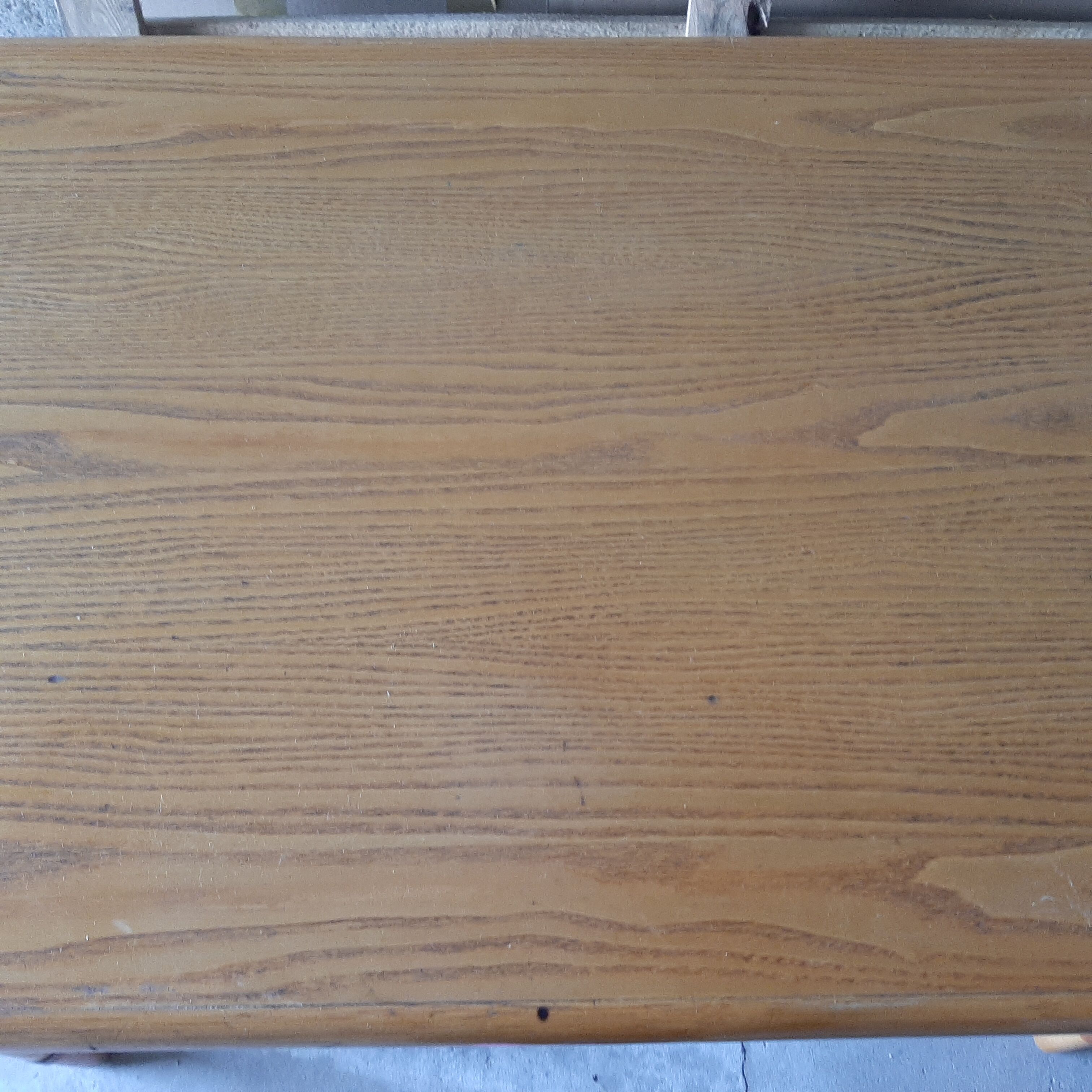 Desk rattan & vintage wood two drawers