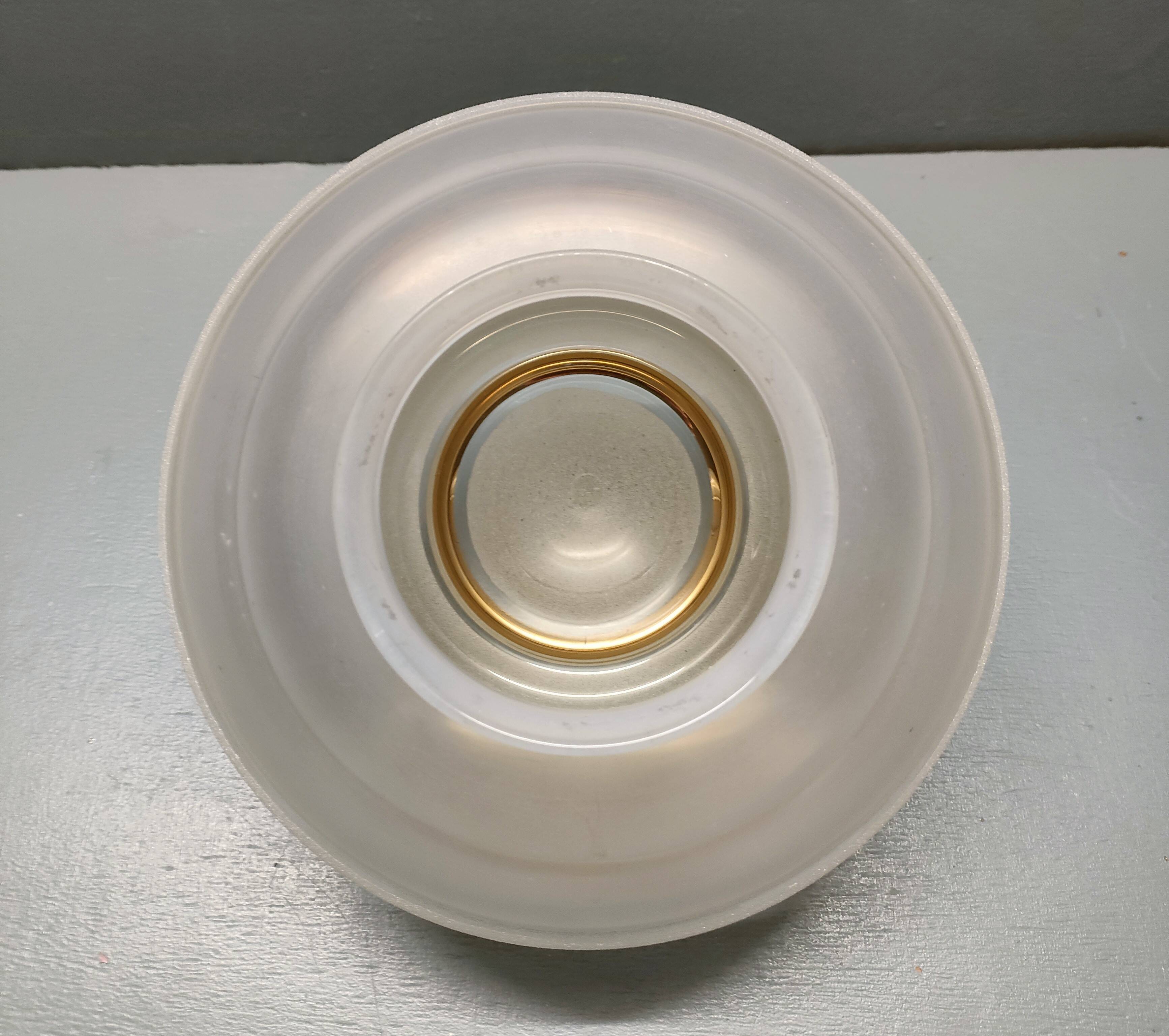 Art-deco globe for ceiling light - granite and gold glass - 1930s