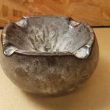 Old gray ceramic ashtray 70s vintage