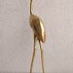 Brass heron on base