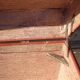 Old curved travel trunk