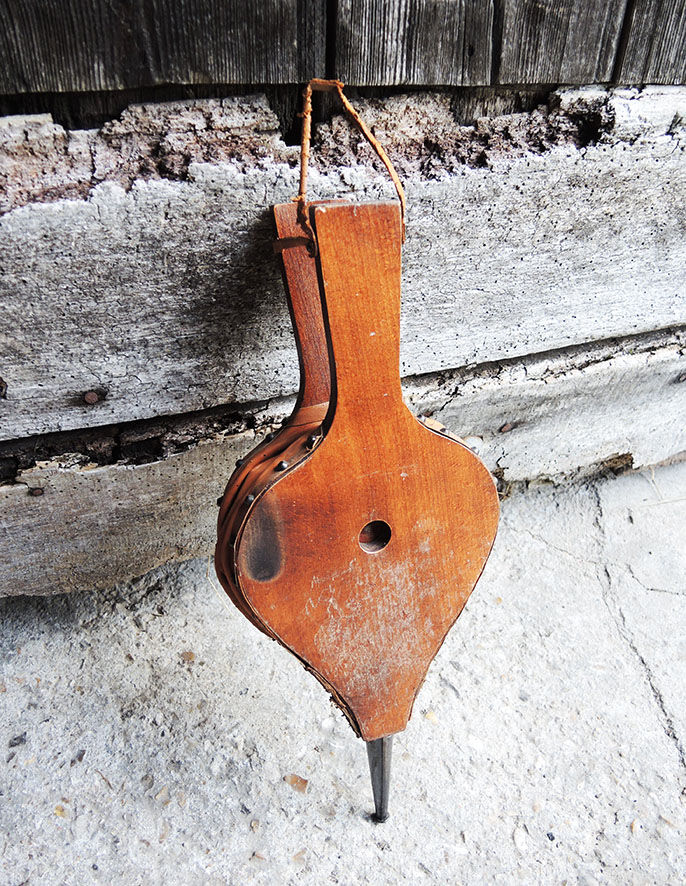 Old wooden & leather bellows