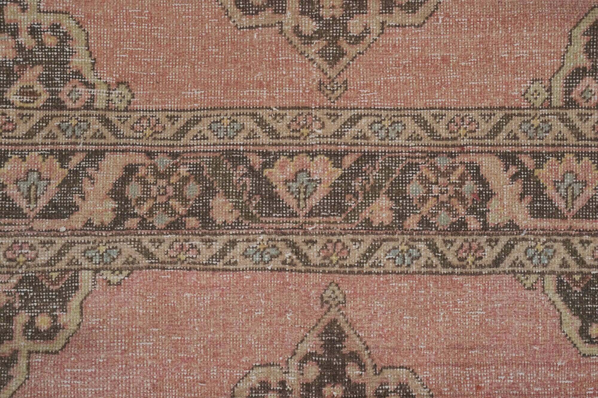 Vintage Turkish hallway rug 85x754 cm