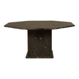 Fossil Stone Pedestal Coffee Table, France, 1970's
