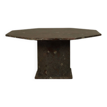 Table basse en pierre fossile, France, années 1970.