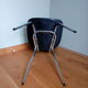 Lafargue Aurillac chrome metal and black skai chair