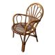 Old vintage rattan children's armchair