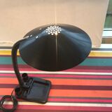 Aluminor metal storage office lamp - black flexible arm vintage 80s