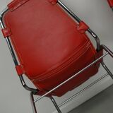 Set of Two Red Chairs by Dalvera for Les Arcs, 1960s