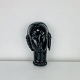 Art Deco ceramic head by Eduard Hermanutz, Villeroy & Boch, mask