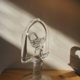 Glass bird suncatcher sculpture