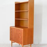 Scandinavian bookcase with drawers and shelves