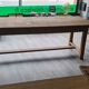 Large farmhouse table in raw solid oak