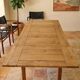 Extendable farmhouse table in solid oak, renovated.