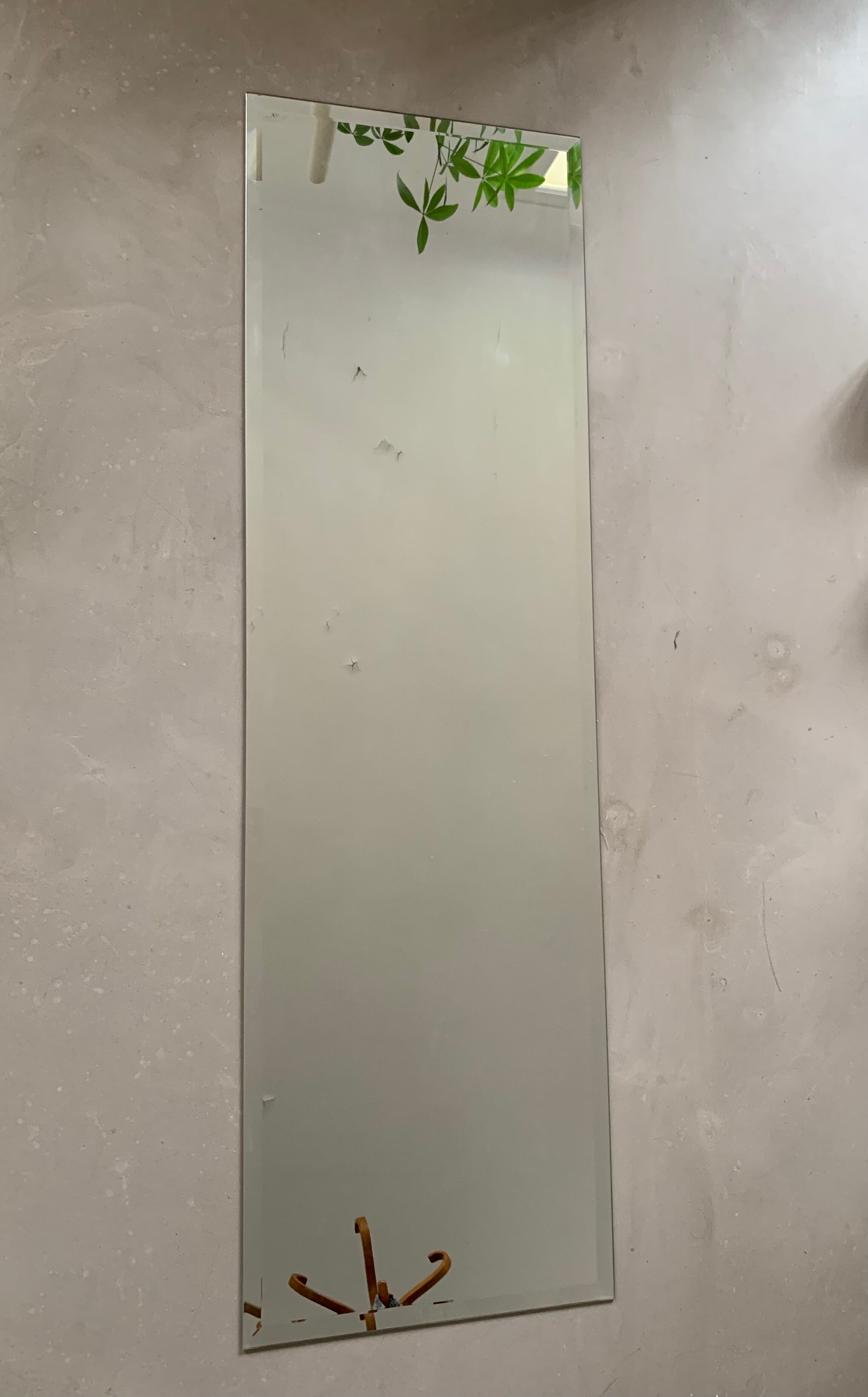 Beveled foot mirror 42x141cm