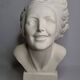 Bust of a young woman by Salvatore Melani, Art Deco style, 48 cm