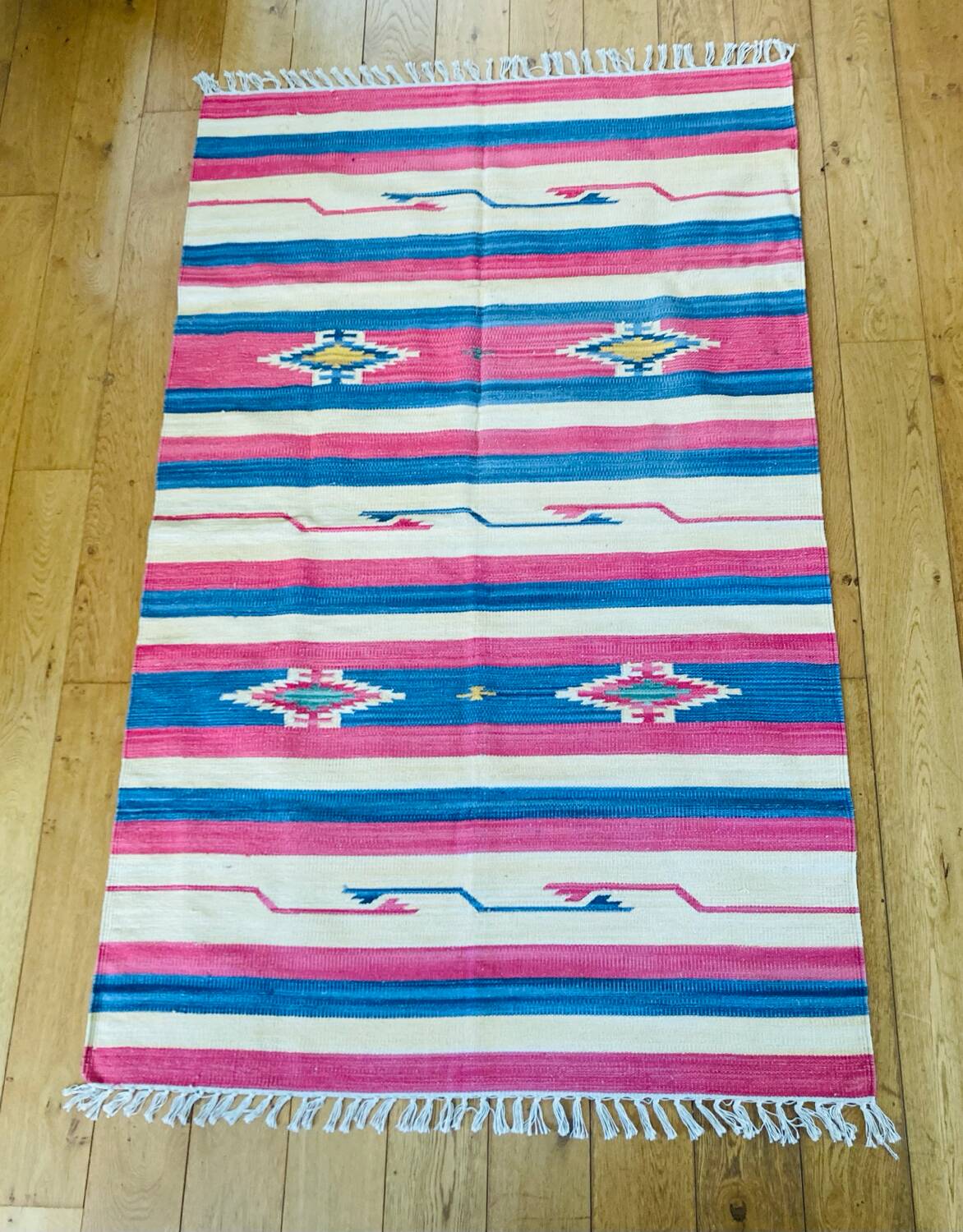 Kelim Collection cotton rug made in India, 20th century