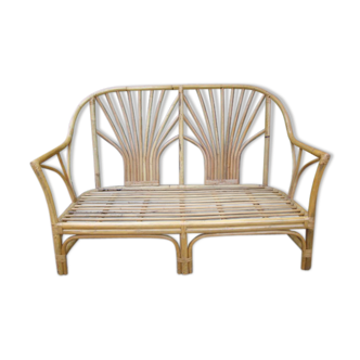 Old rattan sofa
