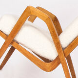 Midcentury Boucle Armchairs by Jan Vanek for ULUV, 1960s, Set of Two