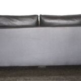 Black leather sofa model Feng by Didier Gomez for Ligne Roset