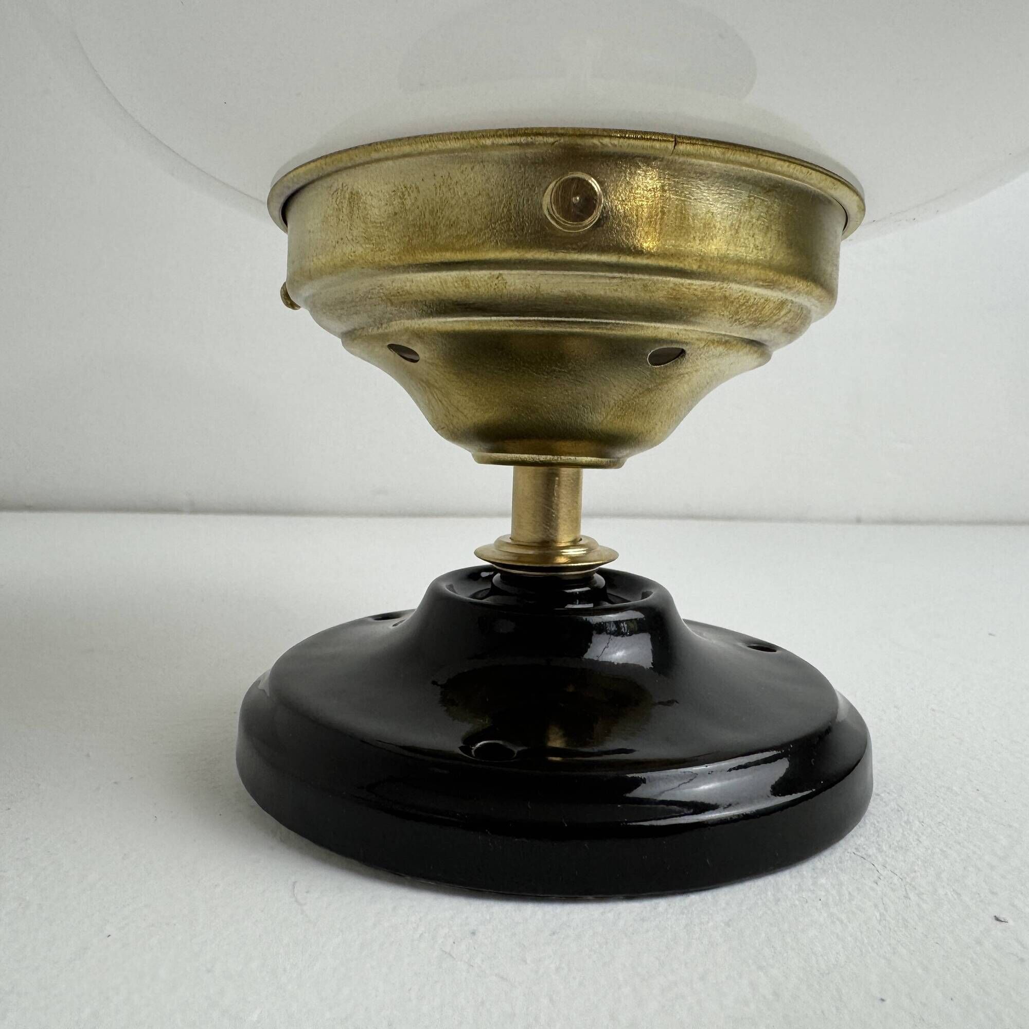 Pair of vintage opaline wall lights