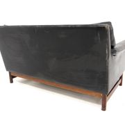Scandinavian leather sofa 2 seater, Sweden, 1950