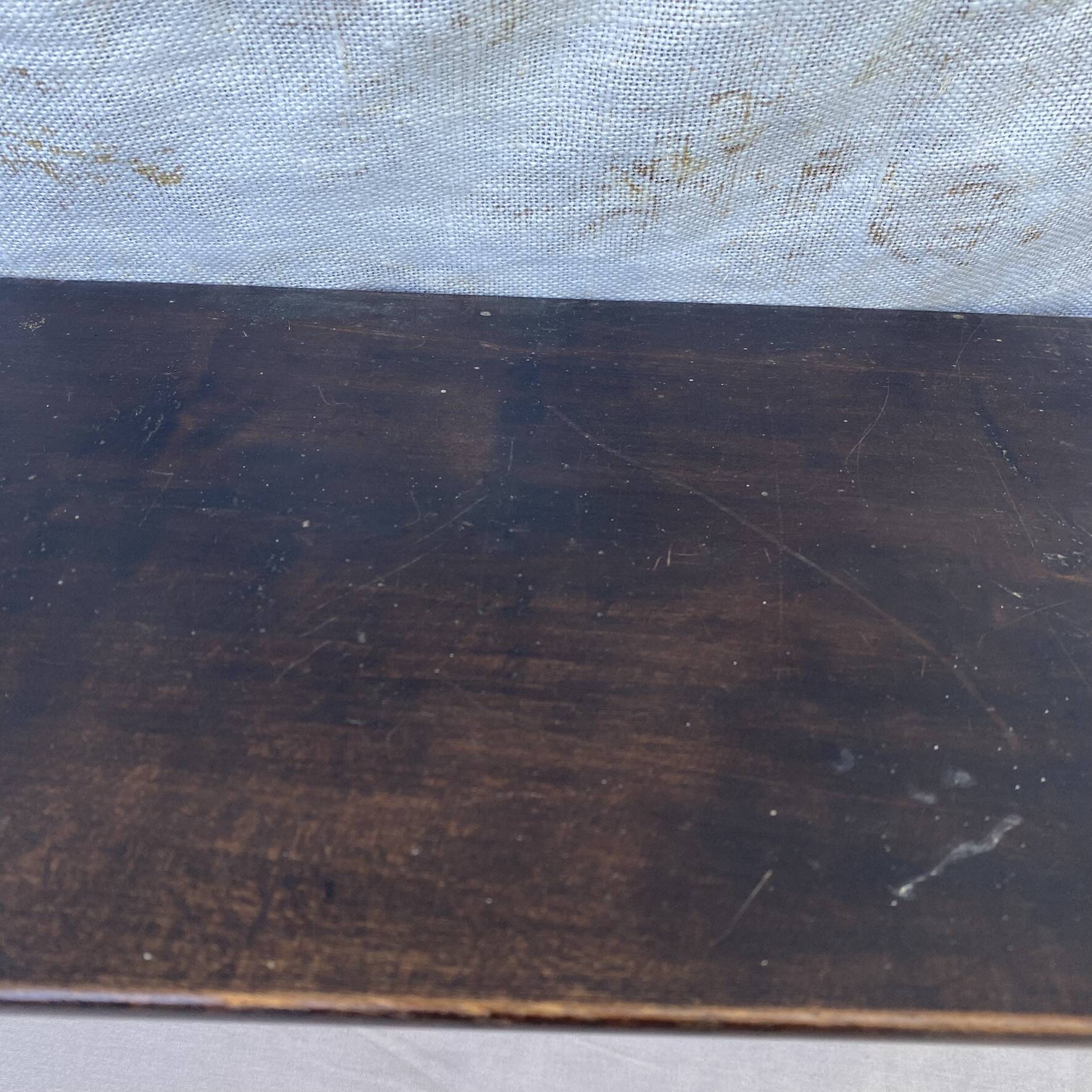 Large antique wall-mounted coat rack in carved wood 135 cm