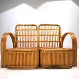Paul Frankl Design Rattan Two-Seater Sofa, 1940