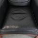 Set of  two black leather Art Deco design armchairs