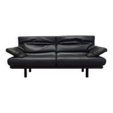 Canapé en cuir Alanda, design italien, années 1980, fabricant : B&B Italia, desig
