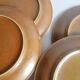 Set of 6 vintage Brenne Grès stoneware dinner plates from France