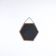 Octagonal Scandinavian teak mirror from the 1960s