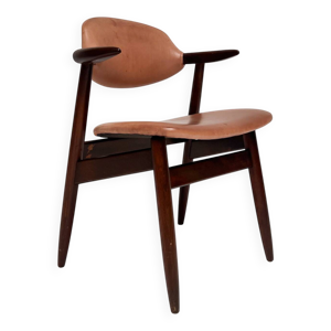 Chaise en cuir couleur - corne