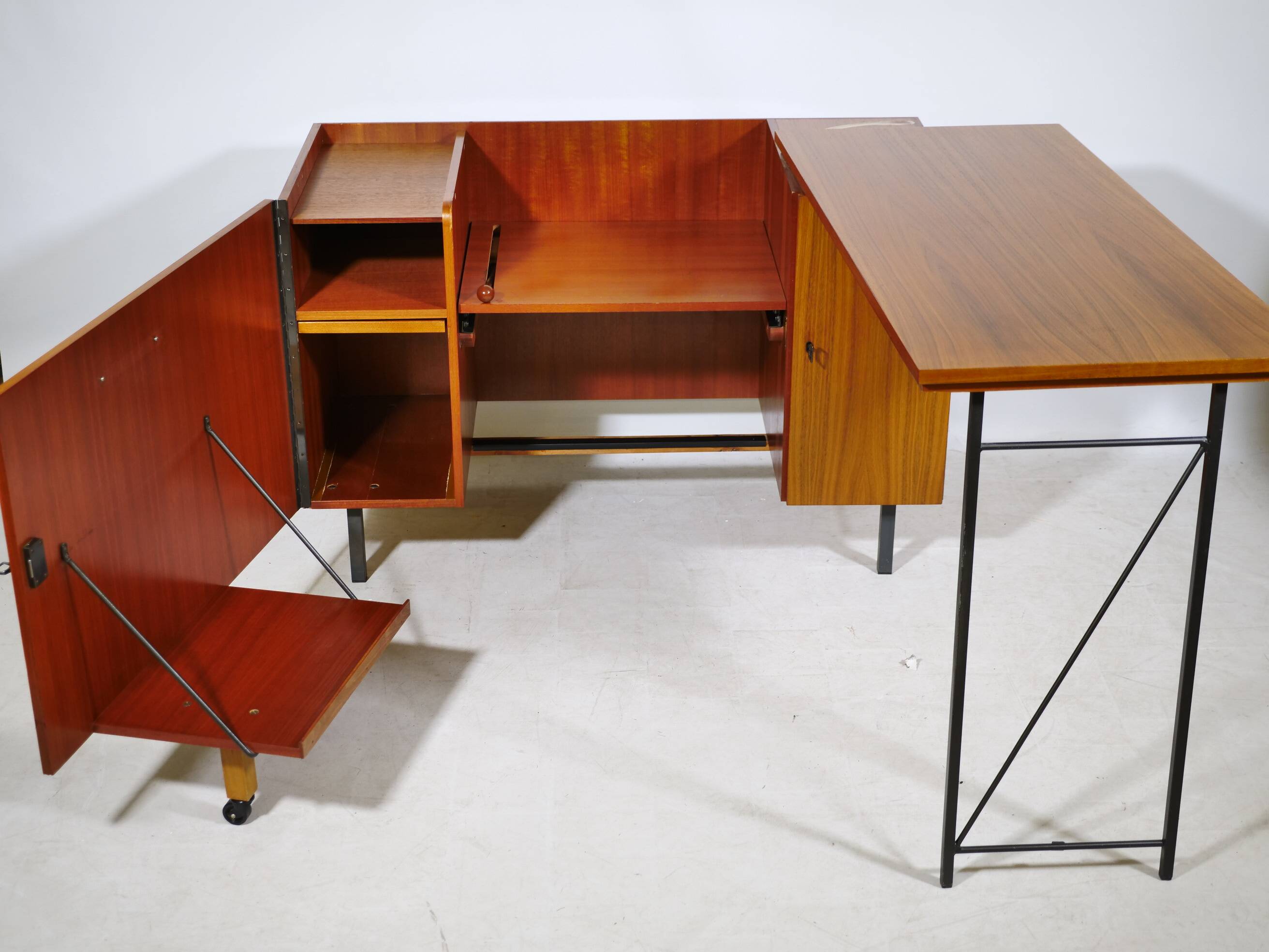 Mid-Century sideboard desk combination in teak, 1960s