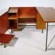 Commode-bureau mi-siècle en teck, années 1960