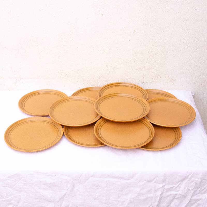 11 Sarreguemines sandstone flat plates Lorraine art workshop