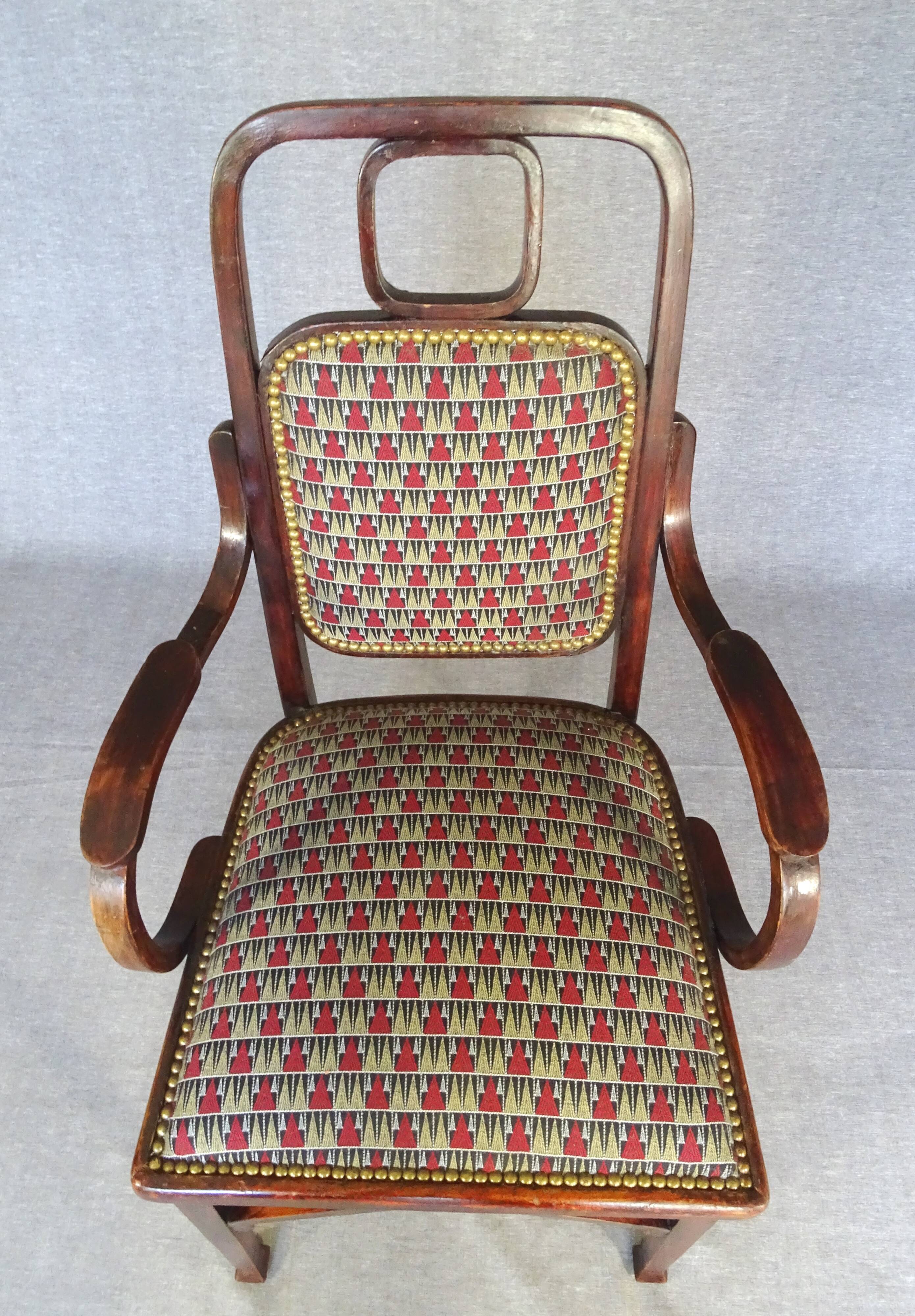 2 chaises et 1 fauteuil Secession Viennoise, 1910-1914