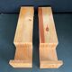Pair wooden wall shelves 1970