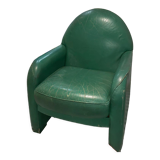 Green club armchair ultra design in contemporary vintage leather