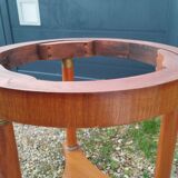 Empire style pedestal table with marble top
