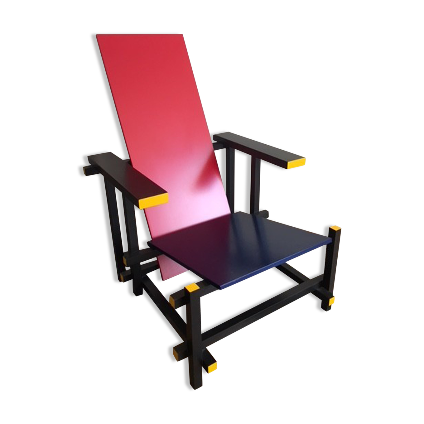 Fauteuil rouge et bleue par Gerrit Rietveld pour Cassina  Selency
