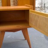 Vintage rattan bedside