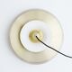 Vintage danish pendant lamp in golden brass 60's